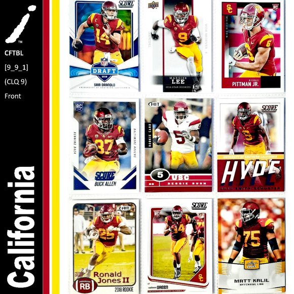 NCAA Other - Southern California Trojans 9 Card Lot - CFTBL [9_9_1]